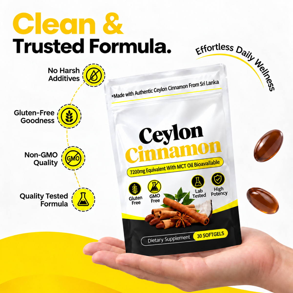 Ceylon Cinnamon + MCT Oil | Blood Sugar & Energy Support
