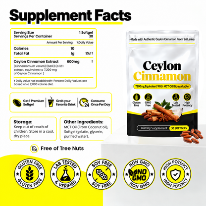 Ceylon Cinnamon + MCT Oil | Blood Sugar & Energy Support